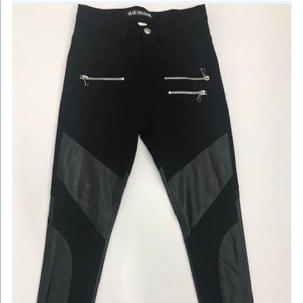 Black skinny jeans (leather)